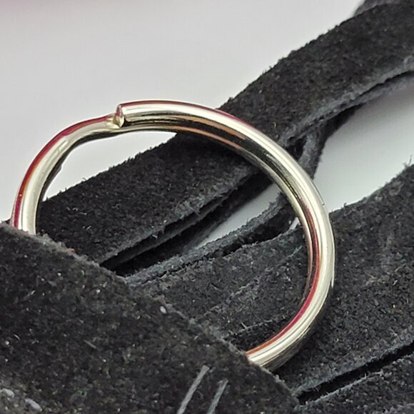 Vtg. Black Suede Leather Tassel Keychain W/ 1937 Indian Head Nickel Charm 13.5" - Picture 3 of 10